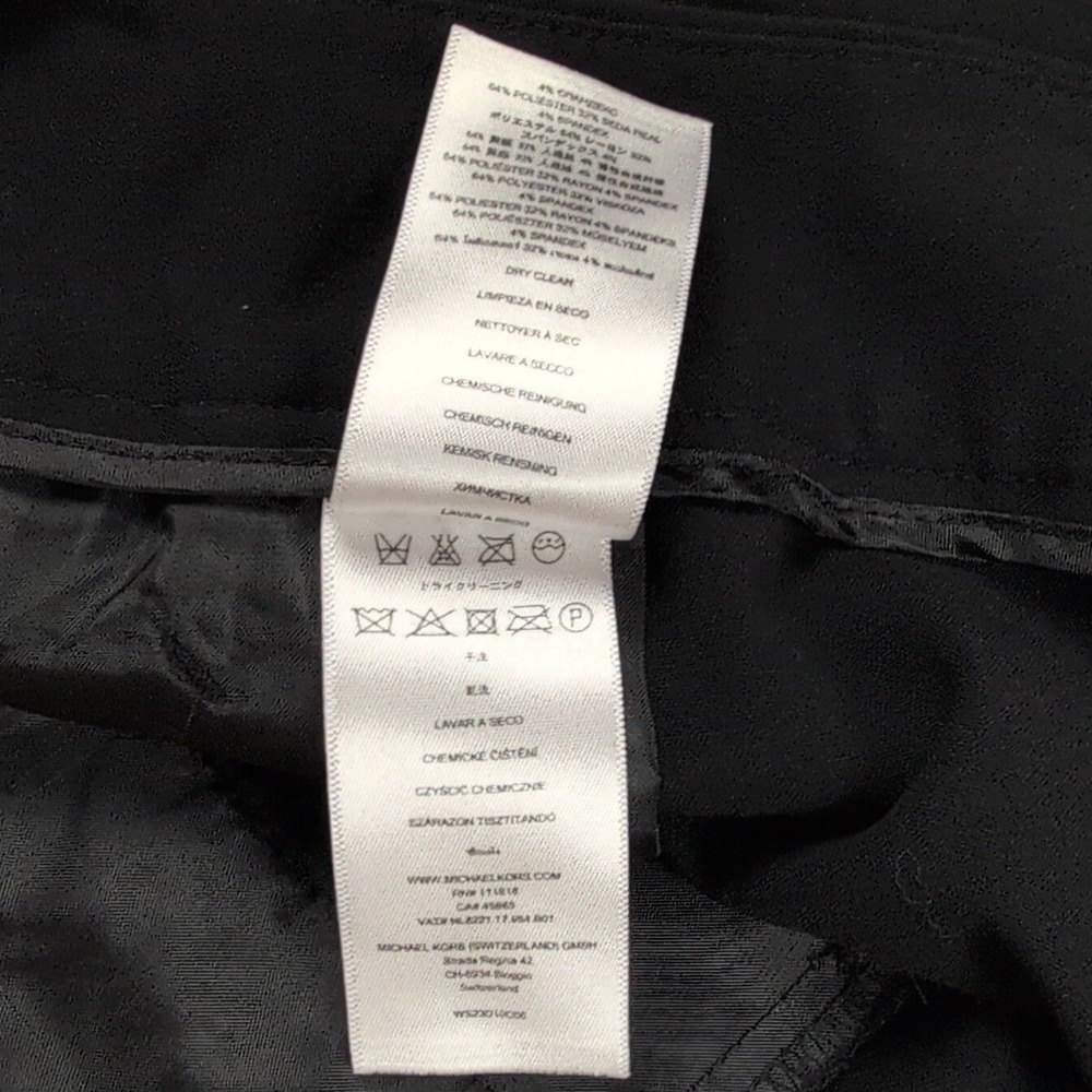 Michael Kors Gramercy Fit Dress Pants Women 18W Regular Black Straight Leg - Picture 10 of 12
